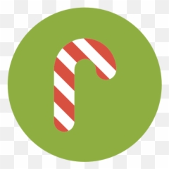 Candy Cane Icon Flat Christmas Circle Iconset Fps - Canada Day png