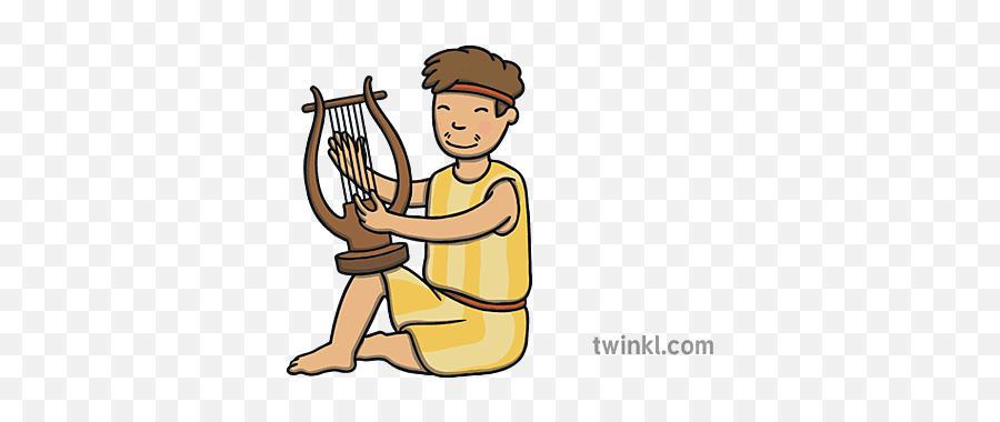David Playing Lyre Illustration - Twinkl Religion Png,Lyre Icon
