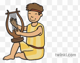 David Playing Lyre Illustration - Twinkl Religion png