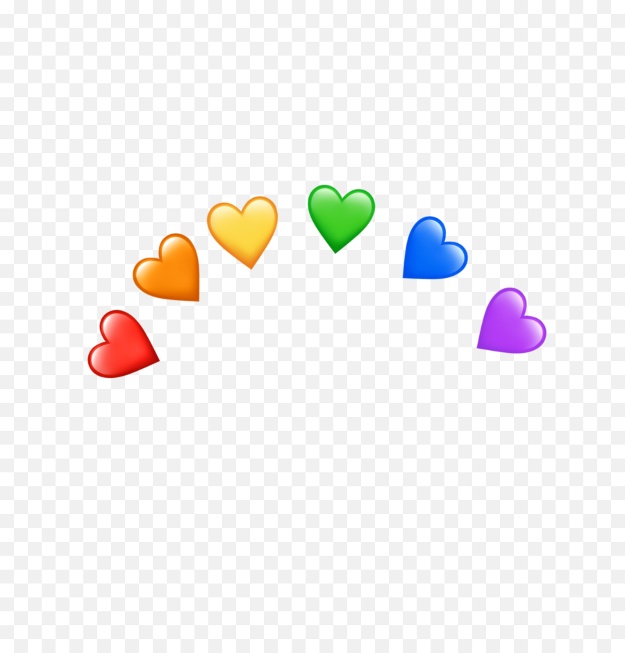 Freetoeditrainbow Heart Tumblr Remixit Emoji - Green Heart Iphone Emoji Png,Iphone Heart Emoji Png