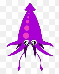 Kawaiisquidanimalillustrationdrawing - free image from Transparent Cute Squid png