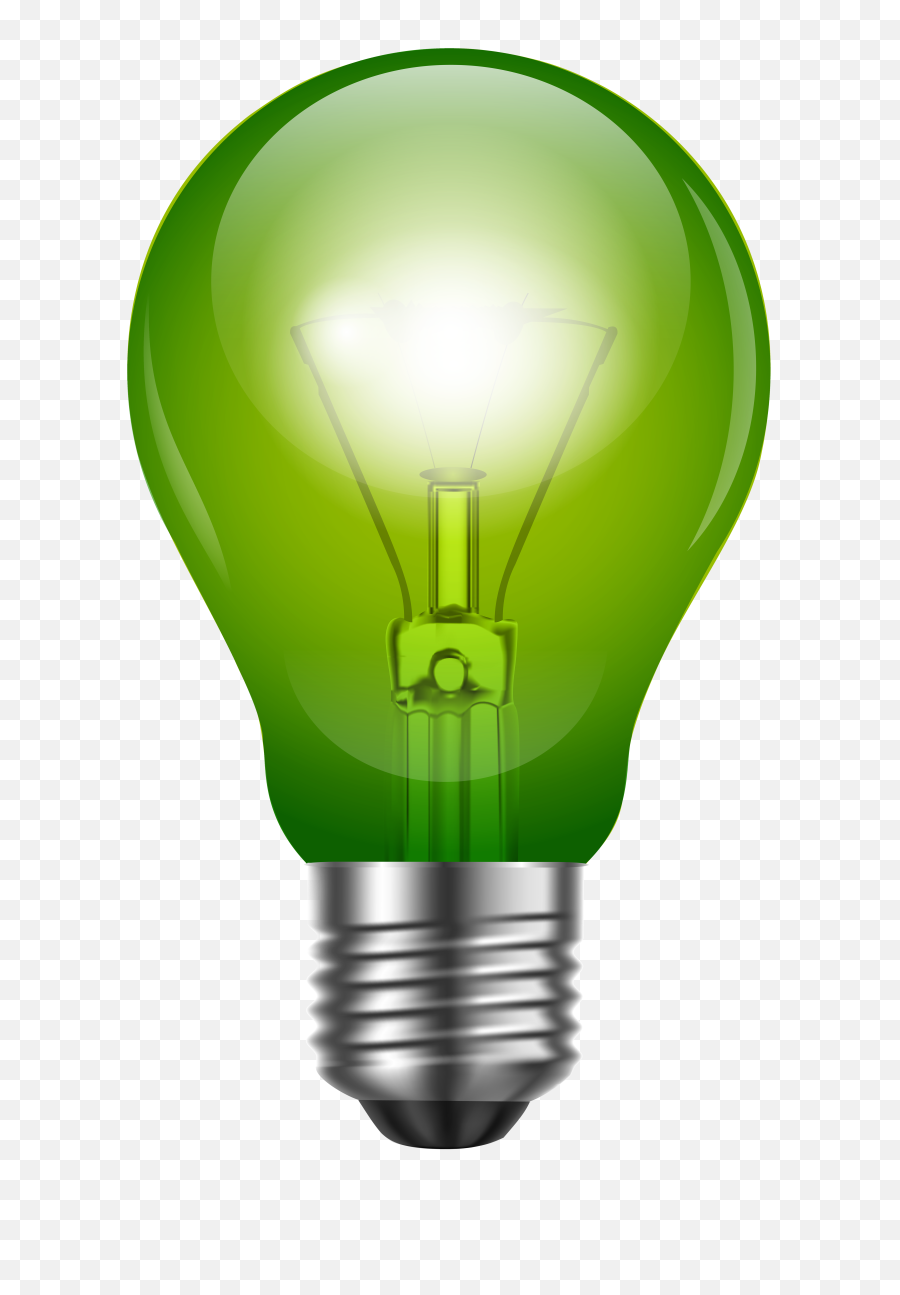 Download Hd Green Light Bulb Png Clip - Green Light Bulb Clip Art,Light Bulb Png