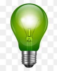 Download Hd Green Light Bulb Png Clip - Green Light Bulb Clip Art,Light Bulb Png