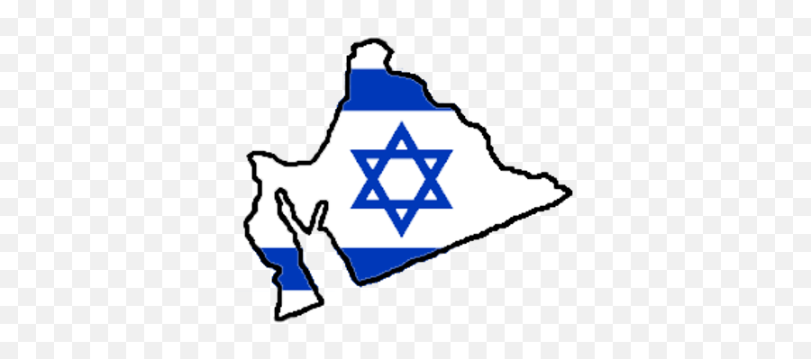 Flag Map Of Greater Israel - Israel Flag Map Png,Israel Png