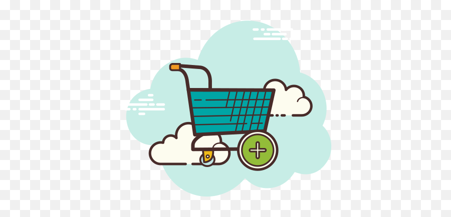 Add Shopping Cart Icon In Cloud Style Png Pn
