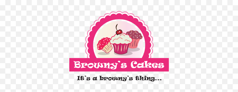 Brownyu0027s Cakes Logo Is - Cupcake Png,Cake Logo