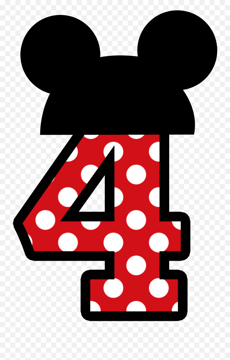 Mickey Mouse And Friends Birthday Minnie - Number 3 Mickey Mouse Png,Number 4 Png
