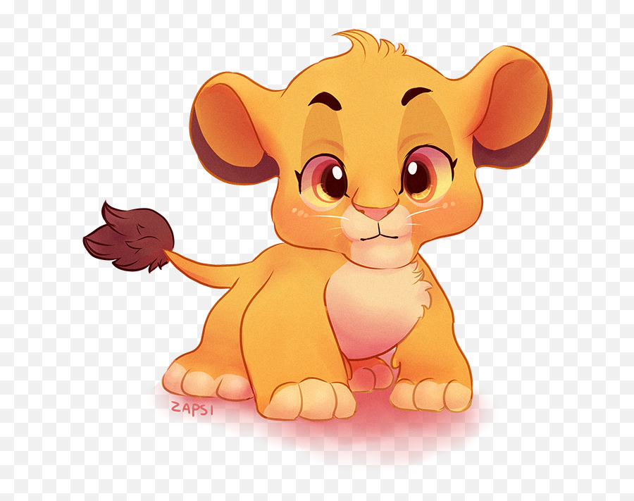 Download Hd A Smol Baby Simba Because Literally All I Draw - Easy Baby Simba Cartoon Png,Simba Png