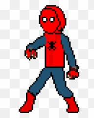 Spiderman Homecoming Homemade Suit By Coolphantomlink - Homecoming Pixel Art png