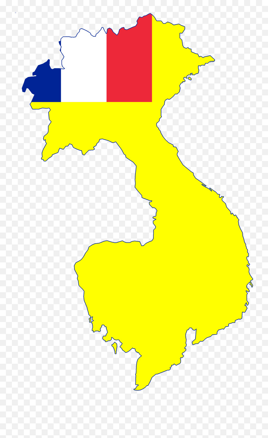 Fileflag Map Of French Indochina 1887 - 1954png Thailand Map Png,French Flag Transparent