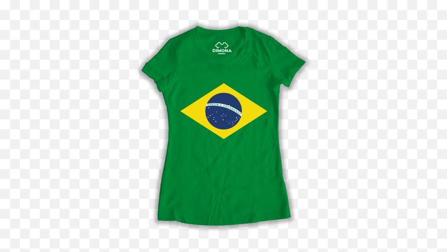 Camiseta Feminina Brasil Bandeira - Brazil Flag Png,Bandeira Brasil Png