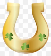 Horseshoe St Patricks Day Shamrock - Number png