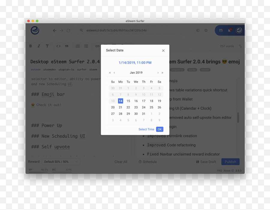 Desktop Esteem Surfer 204 Brings Emojis Power Up U0026 Mor - Screenshot Png,Calendar Emoji Png