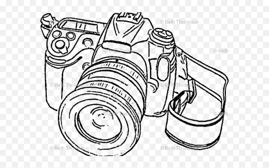 Drawn Camera Transparent Background - Camera Drawing No Line Art Png,Camera  Transparent Background - free transparent png images 