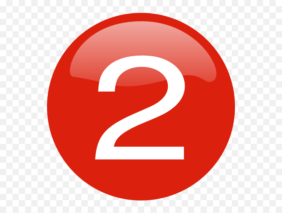 Number 2 Png Transparent Image Icon 16 - Free Transparent Number 2 Button Clip Art,Red Circle Transparent Background