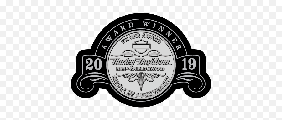 Silver Bar U0026 Shield Circle Of Achievement Award For 2019 - Harley Davidson Bar And Shield Award Png,Silver Shield Png