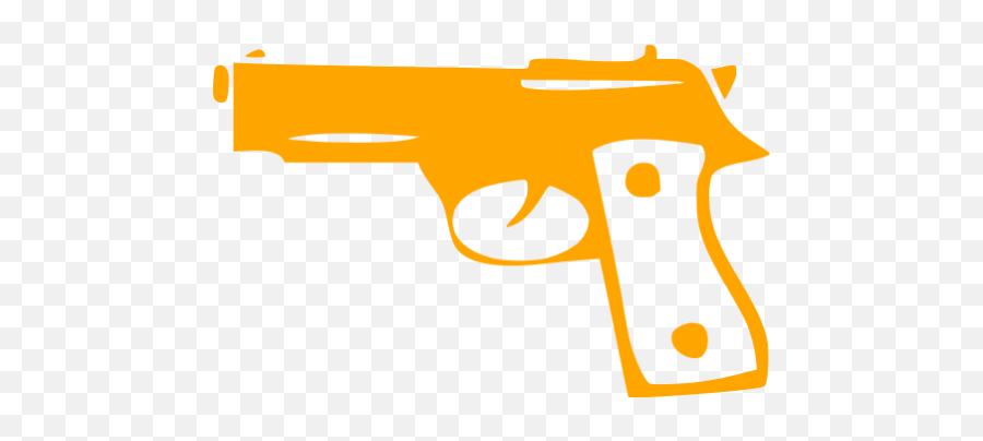 Orange Gun 4 Icon - Free Orange Gun Icons Gun Art Png,Gun Transparent