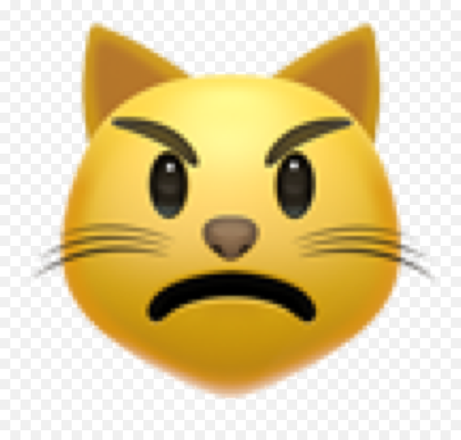 Emoji Emojicat Smiley Smail Sticker By - Emoji Angry Cat Face Png,Angry Cat Png