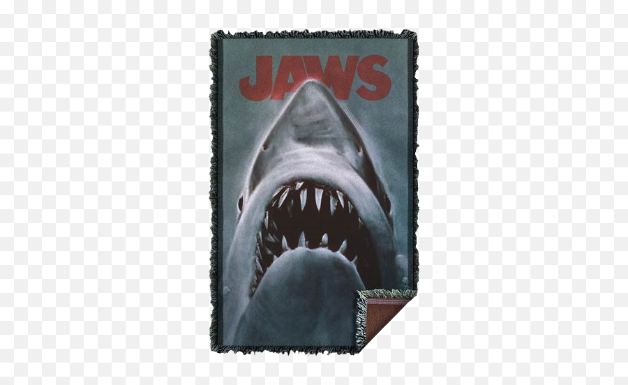 Jaws - Shark Woven Tapestry Blanket Picnic Rug By Trevco Antioquia La Mas Educada Png,Jaws Png