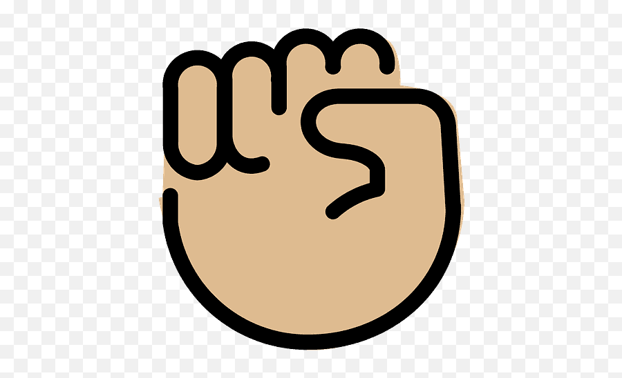 Raised Fist Emoji Clipart - Poing Levé De Couleur Smylei Png,Fist Emoji Png