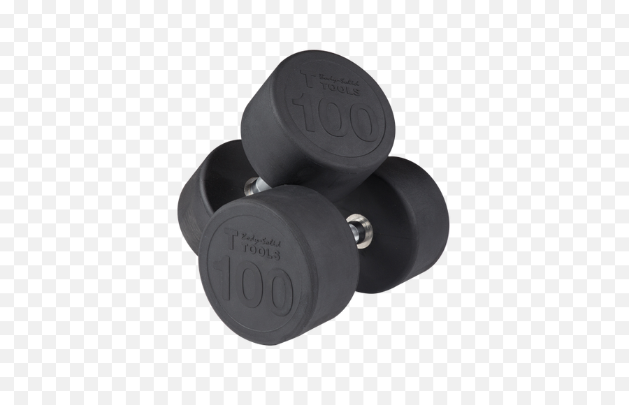 Download Hd Image - Body Solid 100lb Round Rubber Dumbbells Rubber Coated Dumbbells Png,Dumbbells Png