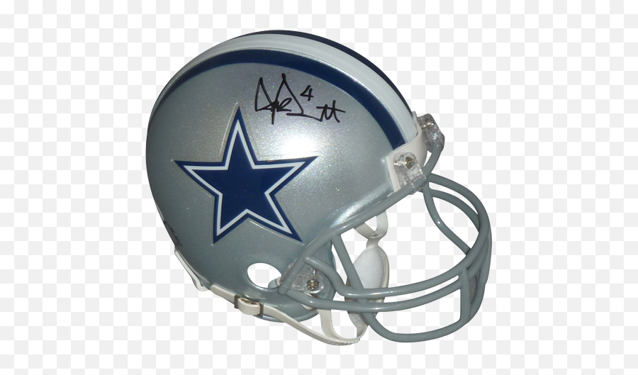 Dak Prescott Autographed Dallas Cowboys - Troy Aikman Signed Helmet Png,Dak Prescott Png