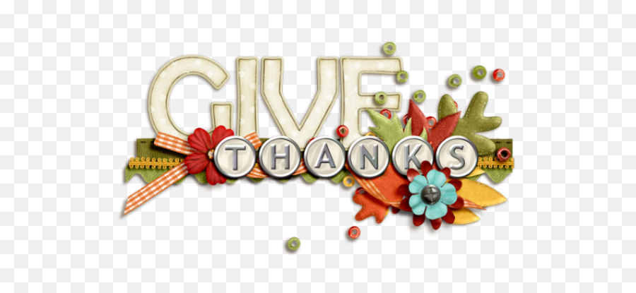 Give Thanks - Happy Thanksgiving Word Art Png,Give Thanks Png