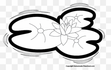 Lily Pad Clipart Black And White - Lily Pads Black And White Png,Lily Pad Png