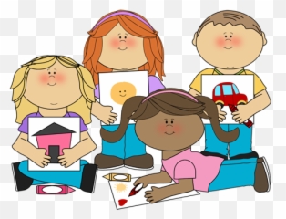 Table Arts And Craft - Children At School Clip png