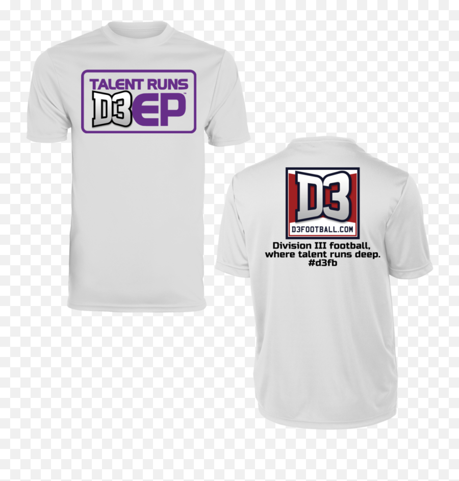 Talent Runs Deep Moisture Wicking T - Shirt D3footballcom Box Logo D3 Football Png,Deep Purple Logo