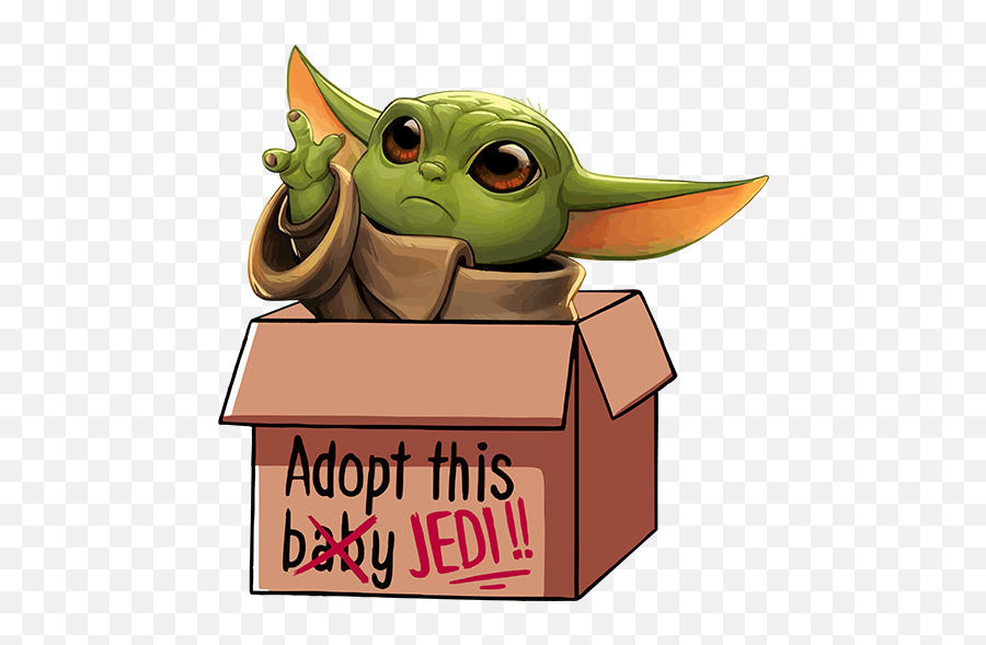 Wall Sticker Baby Yoda In A Box Muraldecalcom - Baby Yoda Png,Bebe Png