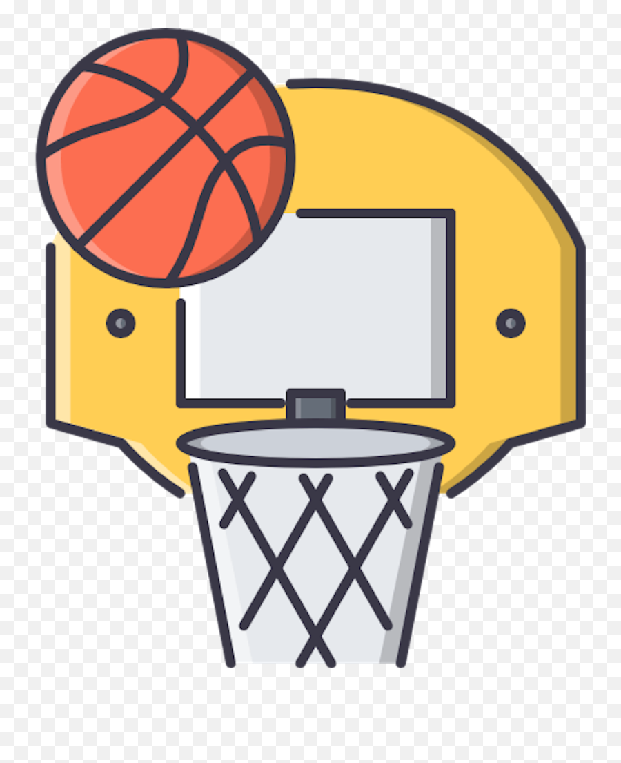 Download Hd A Different Basketball Game - Basketball Hoop Slam Dunk Outline Png,Basketball Outline Png