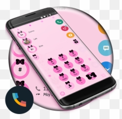 Ribbon Black Pink Contacts U0026 Dialer Phone Theme - Portable png