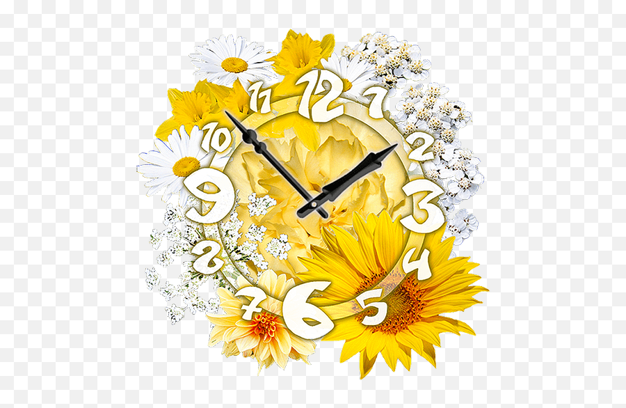 Daisy Sun Flower Clock Widget Apk 1 - Decorative Png,Daisy Icon
