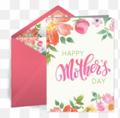 Watercolor Bouquet Free Mothers Day Ecard Motheru0027s - Vector Black And White png