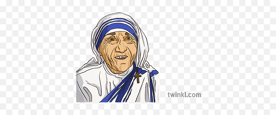 Mother Teresa Illustration - Senior Citizen Png,Mother Teresa Icon