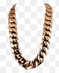 Heavy Cuban Miami Link Gold Chain - Png
