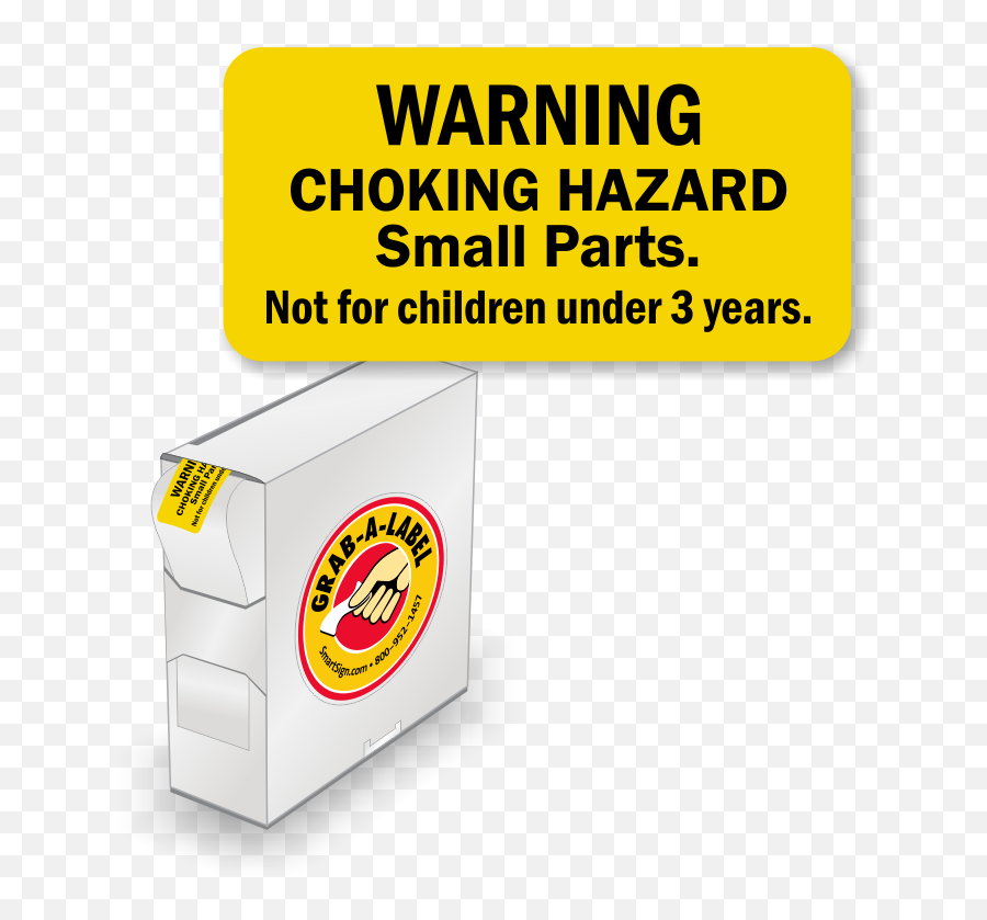 Choking Hazard Not For Children Under 3 - Warning Choking Hazard Toy Label Png,Choke Icon
