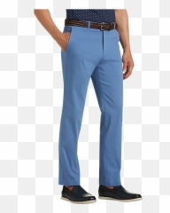 Tommy Hilfiger Blue Modern Fit Casual Pants - Menu0027s Sale Solid png