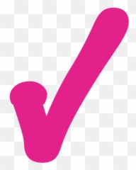 Barbie Pink Check Mark 5 Icon - Free Checkmark Clipart png