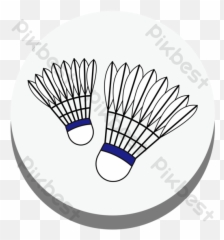 Cartoon Flat Simple Sport Badminton Hobby Icon Ai Free - Badminton png