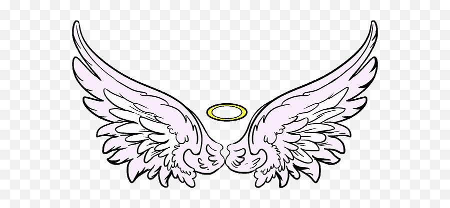Crown Clipart Angel - Angel Wings Drawing Simple Png Baby Angel Wings Drawing,Angel Halo Transparent Background