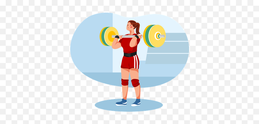 Best Premium Female Weightlifter Doing Weightlifting - Weights Png,Weight Lifting Icon