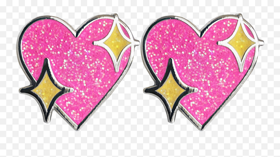 Download Sparkle Heart Emoji Earrings - Emoji Sparkle Transparent Heart Png,Sparkle Emoji Transparent