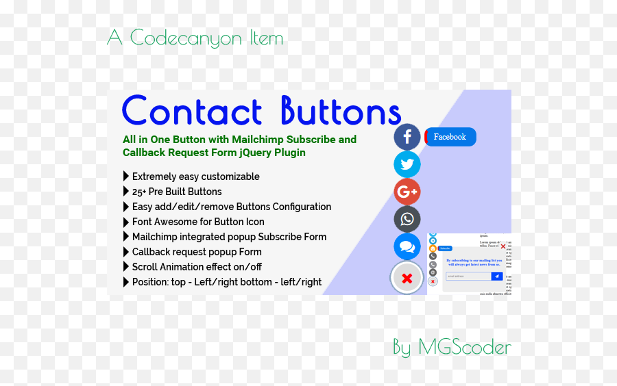 Contact Buttons U2013 All In One Button With Mailchimp Subscribe - Dot Png,Mail Chimp Icon