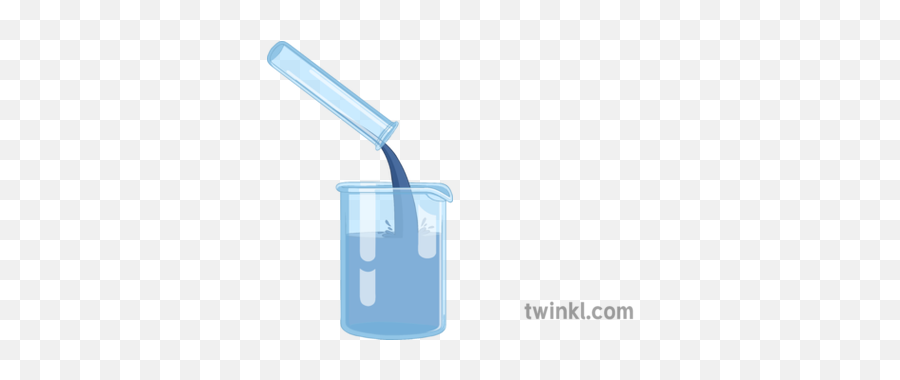 Test Tube Pouring Into Beaker Illustration - Twinkl Test Tube Pouring Into Beaker Png,Beaker Png