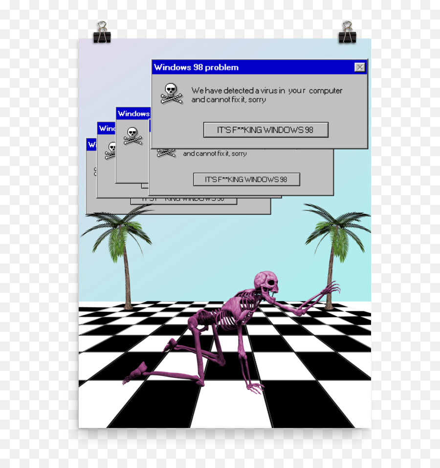 Download Windows 98 Error - Palm Tree Transparent Background Maniac Mania Five Nights At Sonic On Roblox Png,Tree With Transparent Background