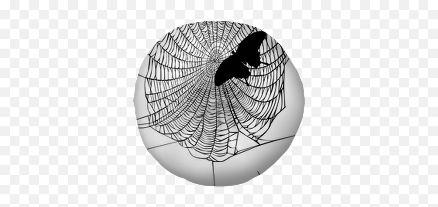 Butterfly In Spider Web Tufted Floor Pillow - Round U2022 Pixers We Live To Change Spider Web Butterfly Png,Spider Web Png