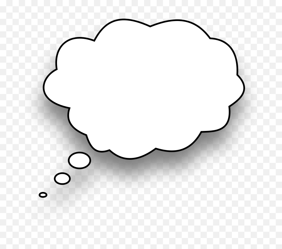 Thought Bubble Empty - Thought Bubble Black Background Thinking Bubble Png,Text Bubble Transparent Background