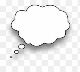 Thought Bubble Empty - Black Background Thinking png
